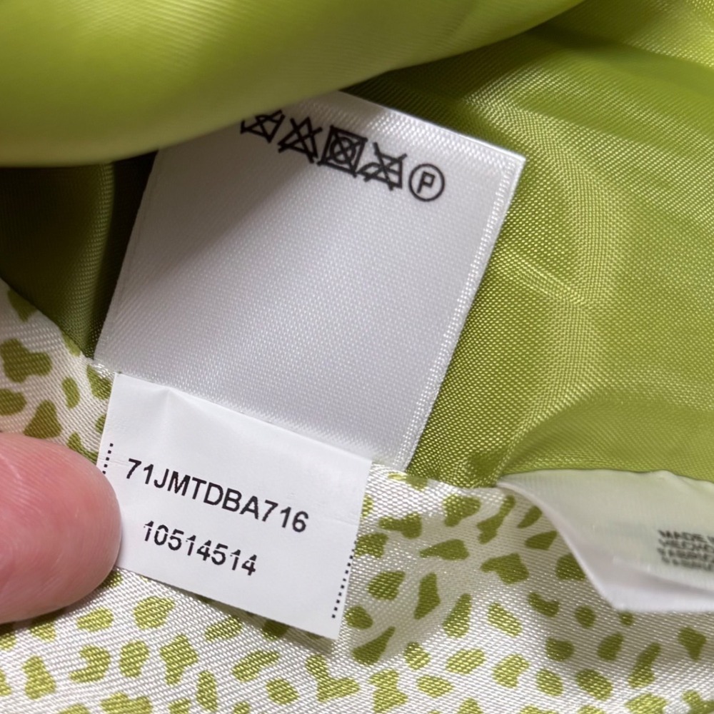 NEW Kasper Blazer Women 12 Palm Green Single Button Notch Lapel Cuffed Slv $99 - Picture 10 of 15